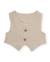 Gilet garçon en tissu uni avec fermeture à boutons Beige 1 - vertbaudet enfant 