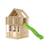 Maisonnette cabane avec toboggan loft bois fsc® Marron - vert 2 - vertbaudet enfant 