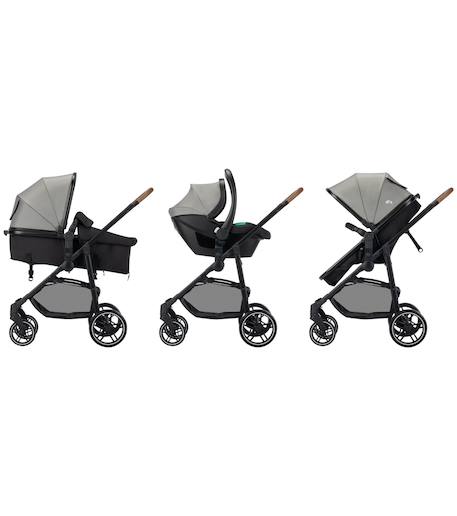Poussette 3 en 1 i-size avec assise convertible en nacelle et cosi, haze trio lux Tinted gray 2 - vertbaudet enfant 