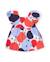 Robe pour fille en toile avec manches bouffantes Blanc 1 - vertbaudet enfant 
