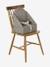 Rehausseur de chaise beige imprimé+Cherry+dans les bois+green forest+gris+Minisaurus+Mon coeur+Oies+rayé blanc 4 - vertbaudet enfant 