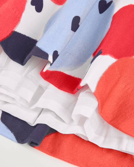 Robe pour fille en toile avec manches bouffantes Blanc 4 - vertbaudet enfant 