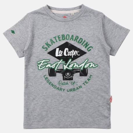 T-shirt manches courtes garçon avec imprimé Bleu+Gris+Marine+Rouge 7 - vertbaudet enfant 