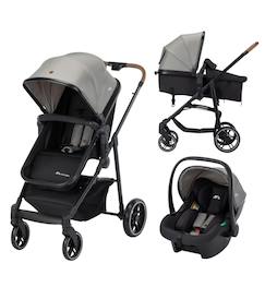 Puériculture-Poussette 3 en 1 i-size avec assise convertible en nacelle et cosi, haze trio lux