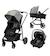 Poussette 3 en 1 i-size avec assise convertible en nacelle et cosi, haze trio lux Tinted gray 1 - vertbaudet enfant 