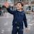 Sweat à capuche avec poche et pantalon de jogging Gris+Kaki+Marine+Noir 14 - vertbaudet enfant 