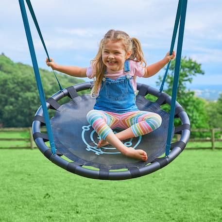 Balançoire nid pour portique  métal d85cm Bleu - noir 1 - vertbaudet enfant 
