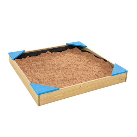 Bac à sable avec couverture de protection  bois fsc® Marron - bleu 2 - vertbaudet enfant 