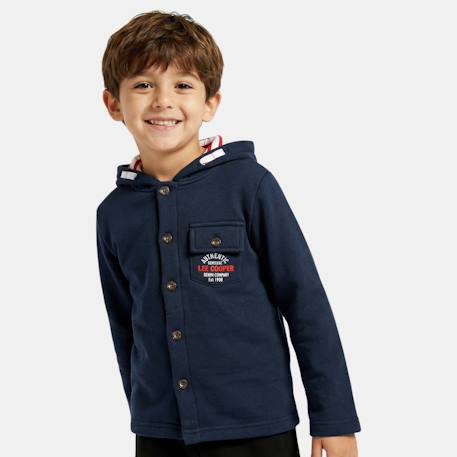 Garçon-Veste sweat à capuche boutonnée garçon