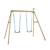 Portique 2 balançoires forest bois h200cm Marron - bleu - gris - vert 2 - vertbaudet enfant 