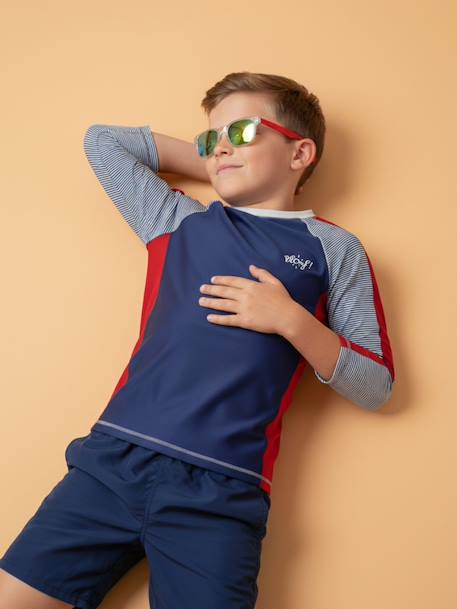 T-shirt anti-uv garçon : régate Bleu / rouge 2 - vertbaudet enfant 