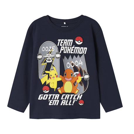 T-shirt manches longues marine garçon pokemon Marine 1 - vertbaudet enfant 