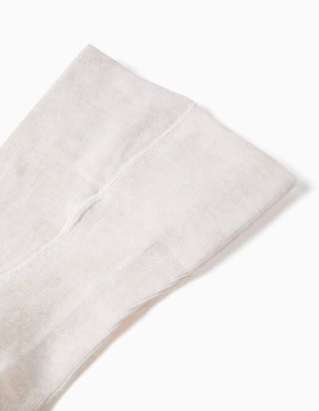 Collant taille haute en coton Beige clair 2 - vertbaudet enfant 