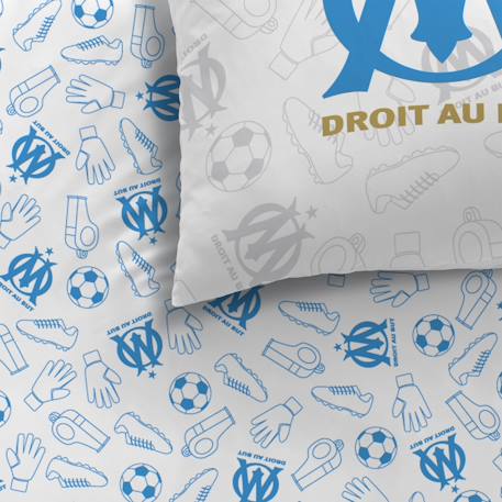 Parure de lit imprimée 100% coton, om univers Blanc 2 - vertbaudet enfant 