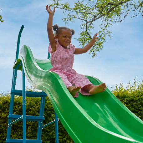 Toboggan 5 marches  métal 300 cm Vert - bleu 5 - vertbaudet enfant 