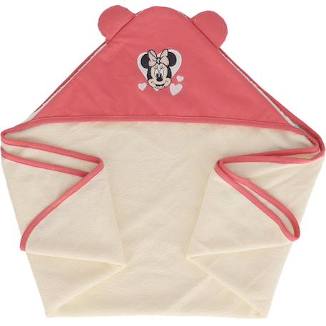 Cape de bain minnie coton et polyester Rose 3 - vertbaudet enfant 