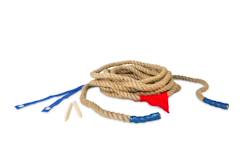Jouet-Jeux de plein air-Tir à la corde 10 m - jeu extérieur enfants - ligne milieu et drapeau inclus