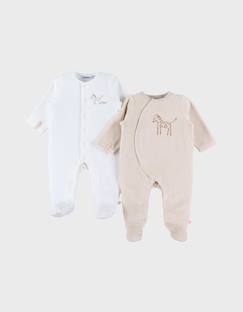 Bébé-Pyjama, surpyjama-Lot de 2 pyjamas bébé velours