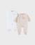 Lot de 2 pyjamas bébé velours Beige 1 - vertbaudet enfant 