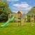 Aire de jeux xxl double plateforme tilleul bois fsc® Marron - bleu - vert 1 - vertbaudet enfant 