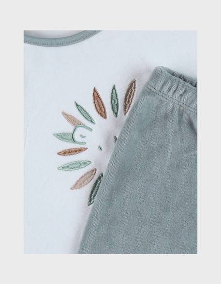 Pyjama bébé velours imprimé Beige 5 - vertbaudet enfant 