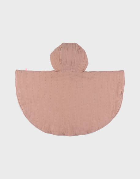 Poncho bébé mousseline de coton bio Rose 4 - vertbaudet enfant 