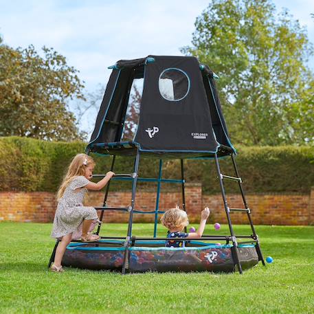Aire de jeux évolutive piscine à balles explorer tour métal h201cm Bleu - noir 1 - vertbaudet enfant 