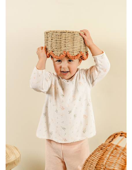 Pyjama bébé velours imprimé Rose 2 - vertbaudet enfant 