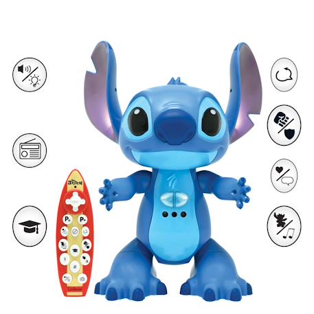 Stitchi3 robot stitch télécommandé bilingue et intéractif, avec la vraie voix de stitch Bleu 3 - vertbaudet enfant 
