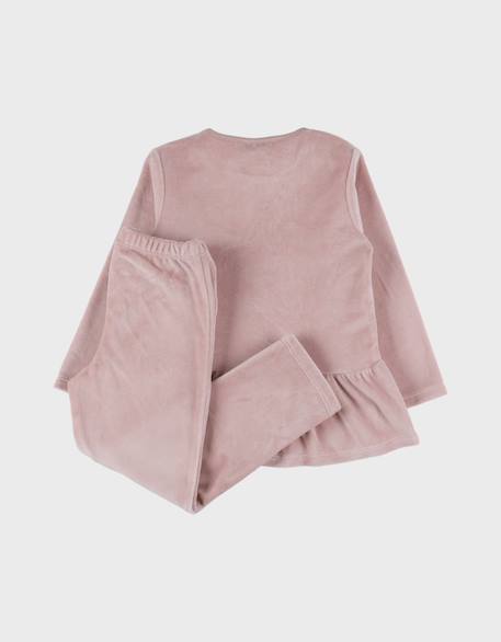 Pyjama enfant velours brodé Rose 2 - vertbaudet enfant 