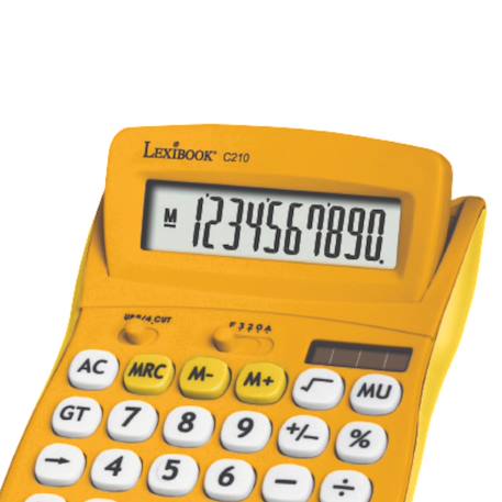 Calculatrice de bureau jaune 10 chiffres avec écran à angle ajustable Jaune 2 - vertbaudet enfant 