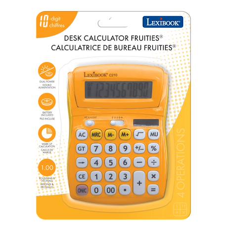 Calculatrice de bureau jaune 10 chiffres avec écran à angle ajustable Jaune 5 - vertbaudet enfant 