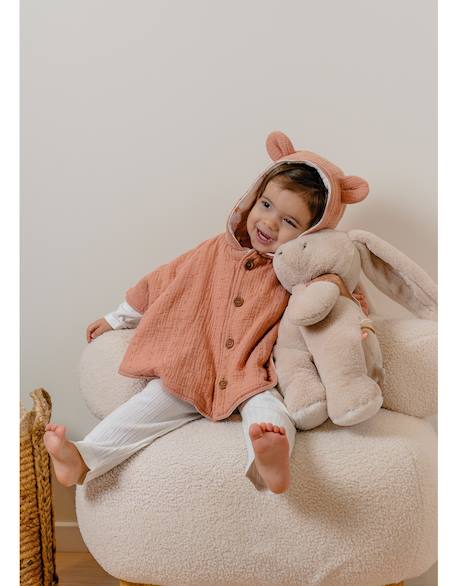 Poncho bébé mousseline de coton bio Rose 3 - vertbaudet enfant 