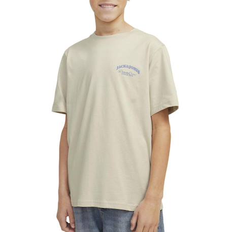 T-shirt garçon à manches courtes whtiley Écru+Ecru et bleu+Marron 3 - vertbaudet enfant 
