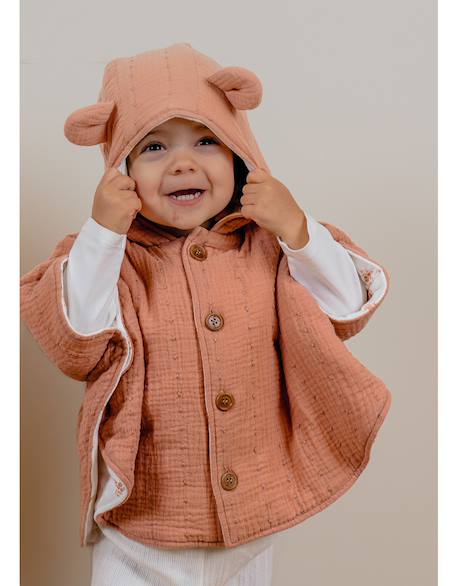 Bébé-Poncho bébé mousseline de coton bio