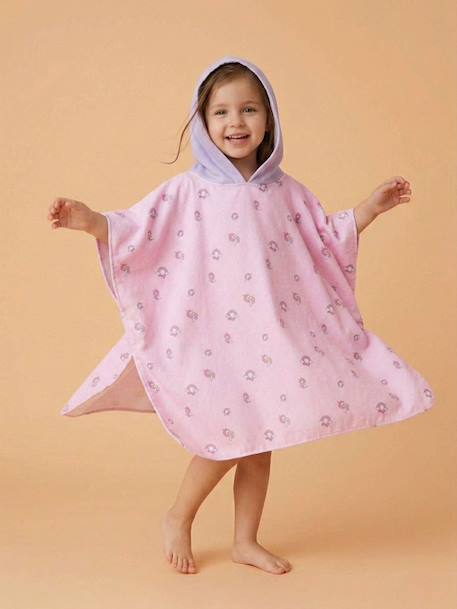 Poncho en microfibres Blanc / rose 3 - vertbaudet enfant 
