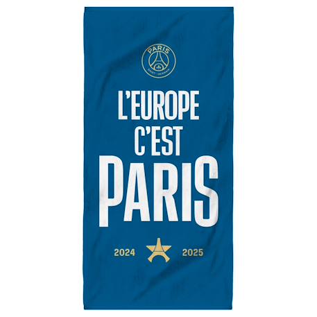 Serviette de bain et de plage imprimée 100% coton, psg nation Bleu nuit 1 - vertbaudet enfant 