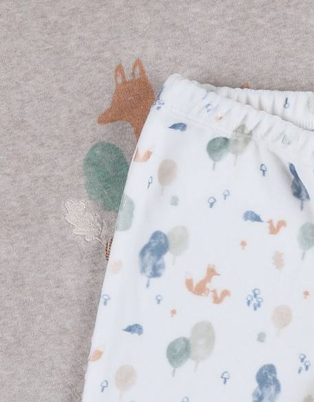 Pyjama bébé velours imprimé Beige 5 - vertbaudet enfant 