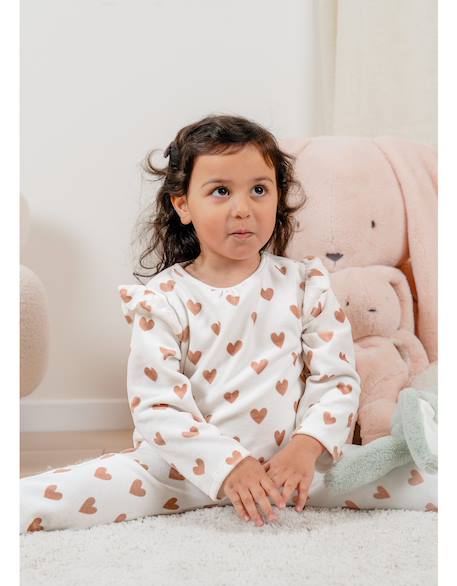 Pyjama bébé velours imprimé Rose 2 - vertbaudet enfant 