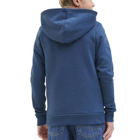 Sweat garçon à capuche ari Bleu+Noir+Vert 2 - vertbaudet enfant 