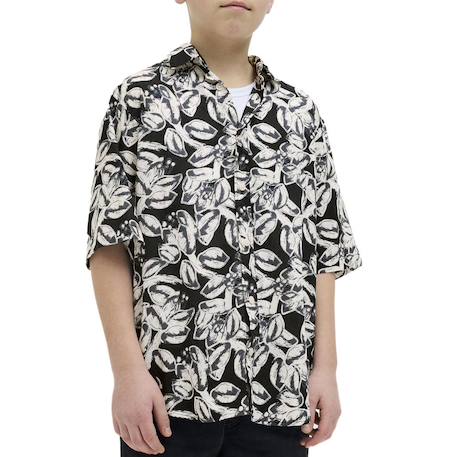 Chemise manches courtes joshua Bleu+Noir+Terracotta 5 - vertbaudet enfant 