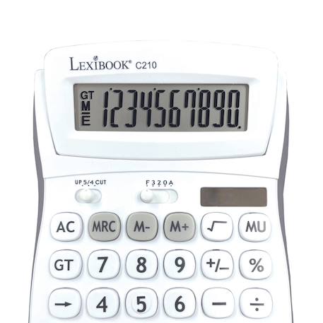 Calculatrice de bureau 10 chiffres avec écran à angle ajustable Blanc 2 - vertbaudet enfant 