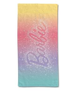 Linge de maison et décoration-Linge de bain-Serviette de plage barbie arc-en-ciel coton