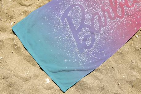 Serviette de plage barbie arc-en-ciel coton Multicolore 3 - vertbaudet enfant 
