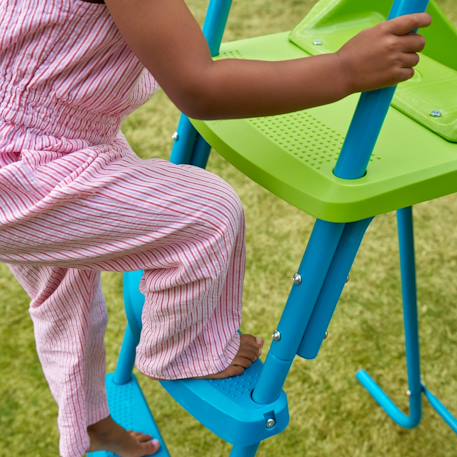 Toboggan 4 marches  métal 220 cm Vert - bleu 3 - vertbaudet enfant 
