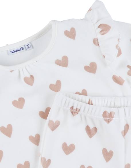 Pyjama bébé velours imprimé Rose 5 - vertbaudet enfant 