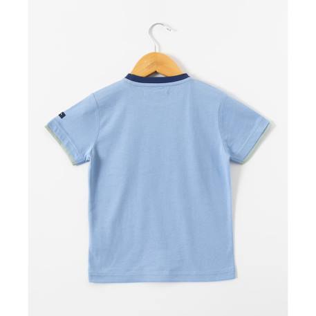T-shirt manches courtes 100% coton garçon Bleu 5 - vertbaudet enfant 