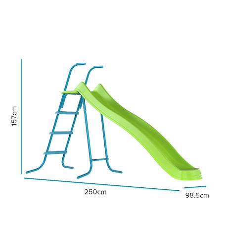 Toboggan 4 marches  métal 220 cm Vert - bleu 5 - vertbaudet enfant 