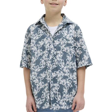 Chemise manches courtes joshua Bleu+Noir+Terracotta 1 - vertbaudet enfant 