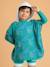 Poncho en microfibres Blanc / vert 1 - vertbaudet enfant 